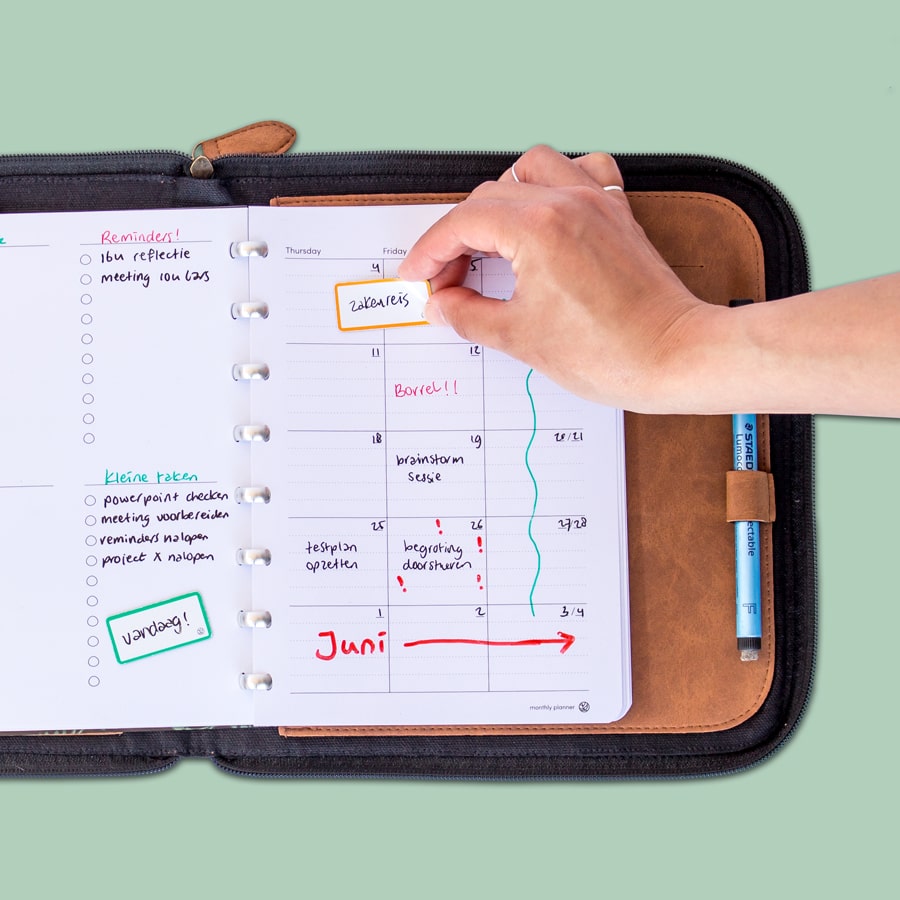 Rechthoekige Sticky Tabs kleur in GreenBook van Greenstory